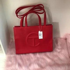 Telfar medium Red shopping bag